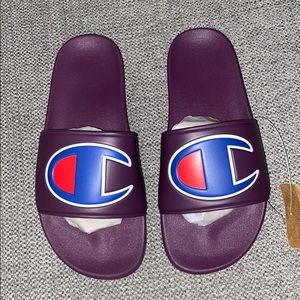 champion berry logo slide sandals